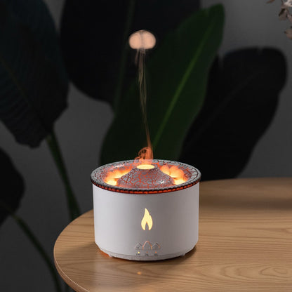 New Creative Ultrasonic Essential Oil Humidifier Volcano Aromatherapy Machine Spray Jellyfish Air Flame Humidifier Diffuser - iztia