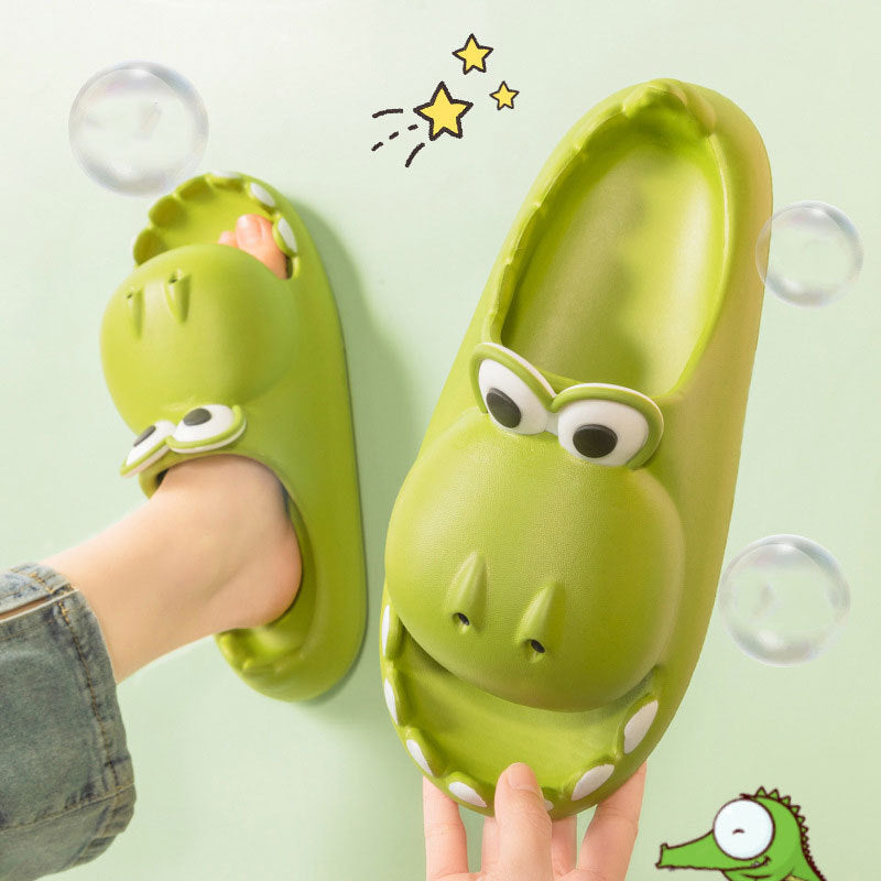 Kids Dinosaur Slippers Wholesale Summer Cartoon Parent Child Outdoor Home EVA Sandals Women Men Kids Cute Slippers Baby Shoes - iztia