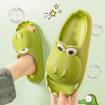 Kids Dinosaur Slippers Wholesale Summer Cartoon Parent Child Outdoor Home EVA Sandals Women Men Kids Cute Slippers Baby Shoes - iztia