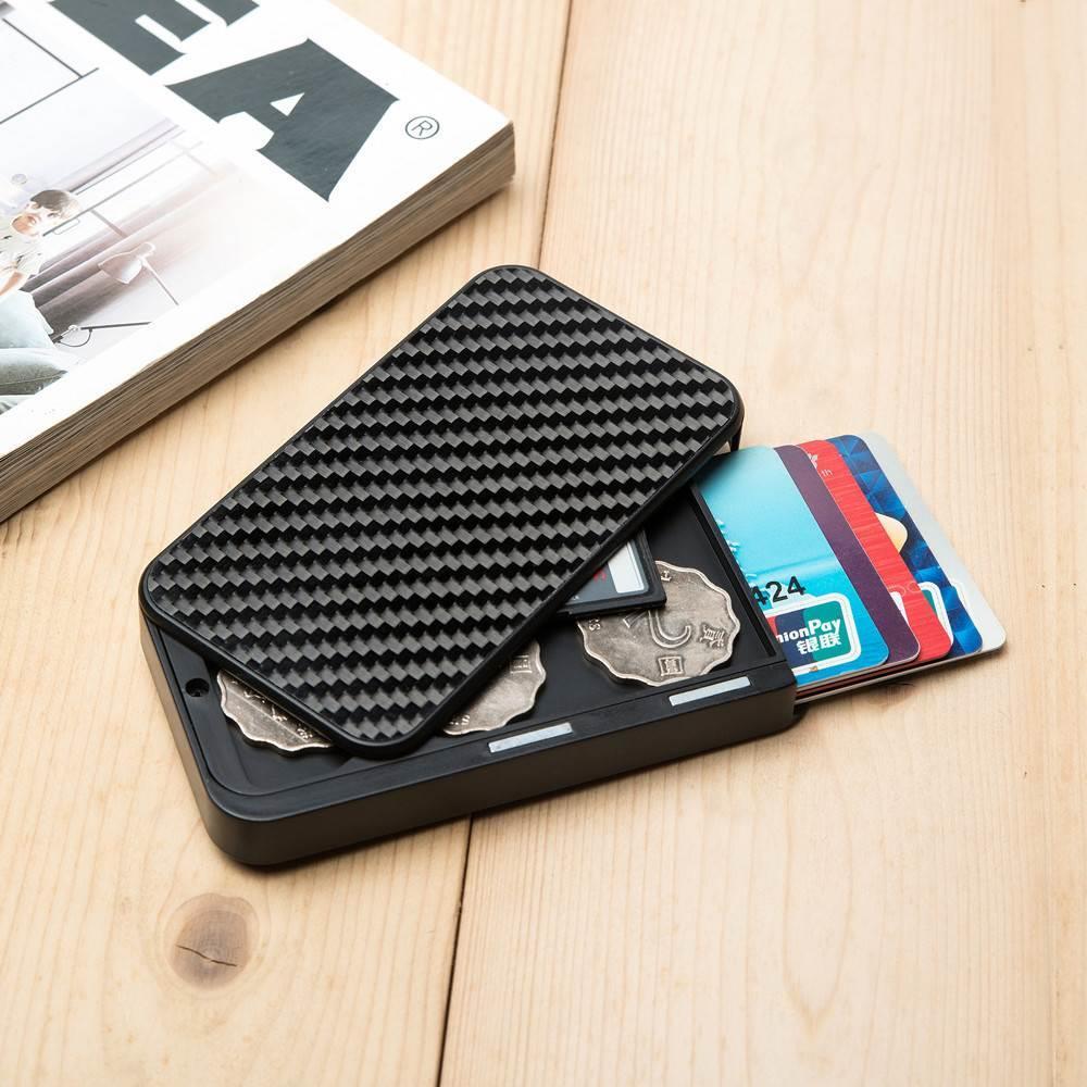 Portable Business Carbon Fiber Card Box - iztia