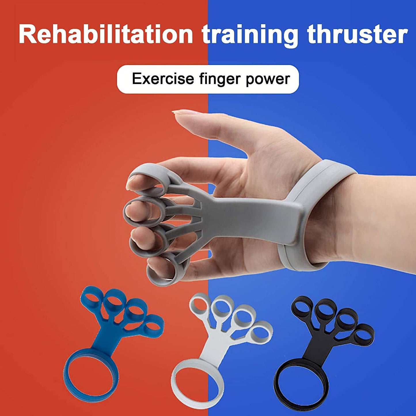 Silicone Grip Device Finger Exercise Stretcher Arthritis Hand Grip Trainer Strengthen Rehabilitation Training To Relieve Pain - iztia