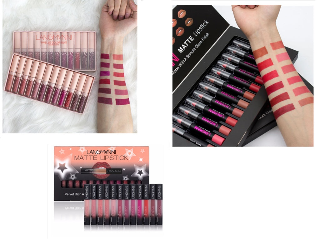 Matte Lipstick Waterproof Long-lasting Velvet Lipstick Set - iztia