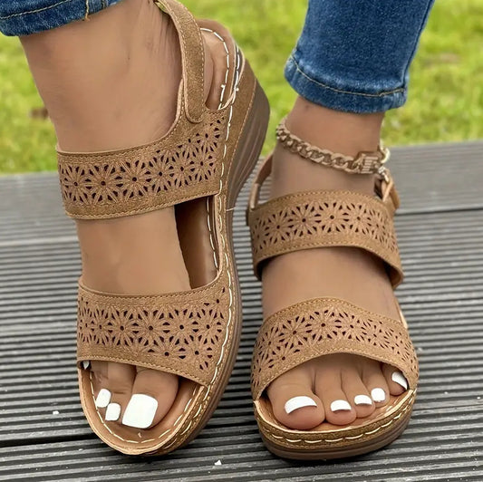 Plus Size Wedge Casual Women's Sandals - iztia