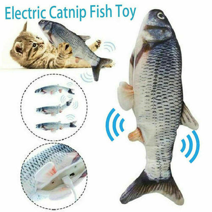 Electric Fish Cat Toy Realistic Interactive Kicker Jumping Dancing Kitten Toys - iztia