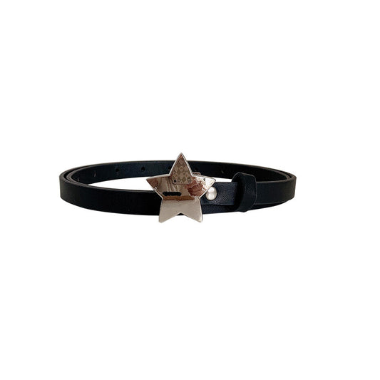 Black Subculture Belt All-match Five-pointed Star Accessories Belt - iztia