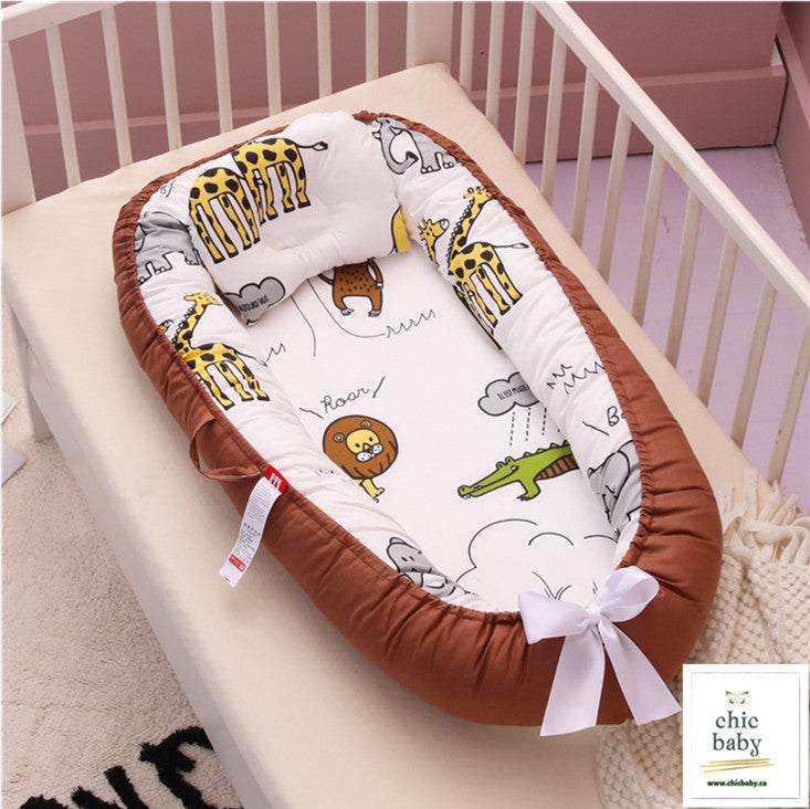 Baby Removable And Washable Bed Crib Portable Crib Travel Bed For Children Infant Kids Cotton Cradle - iztia