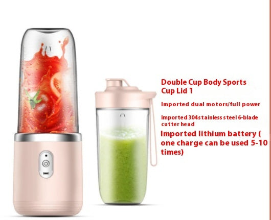 6blade Portable Blender Mini Juicer Cup Extractor Smoothie USB Charging Fruit Squeezer Blender Food Mixer Ice Crusher Portable Juicer Machine - iztia