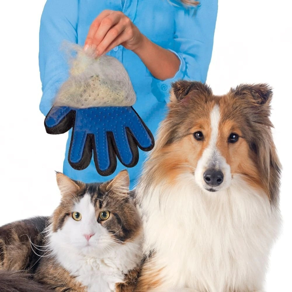 Cat Grooming Glove For Cats Wool Glove Pet Hair Deshedding Brush Comb Glove For Pet Dog Cleaning Massage Glove For Animal Sale - iztia