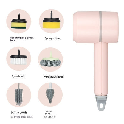 Electric Cleaning Brush Dishwashing Brush Automatic Wireless USB Rechargeable Professional Kitchen Bathtub Tile Cleaning Brushes - iztia