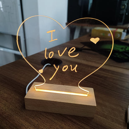 Creative Note Board Creative Led Night Light USB Message Board Holiday Light With Pen Gift For Children Girlfriend Decoration Night Lamp - iztia