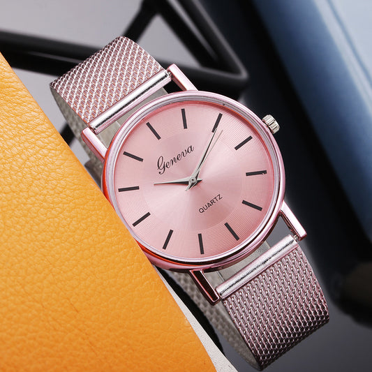 Mesh Quartz Couple Neva Watch Female - iztia