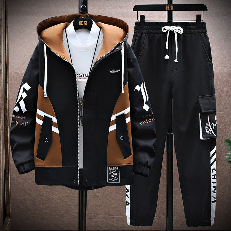 Fall Jacket Trousers Men Leisure Set - iztia