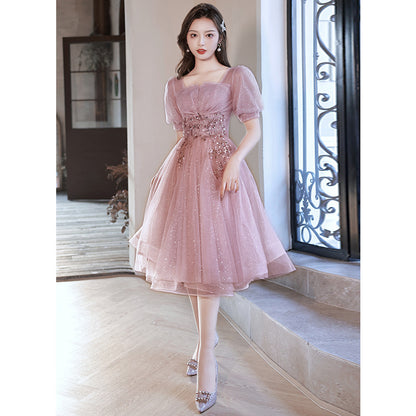 New Birthday Banquet Party Elegant Socialite Host Fairy Slim Evening Dress For Women - iztia