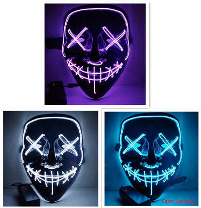 Line Up Festive Led Glitter Grimace Glow Mask - iztia