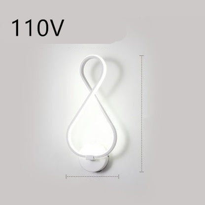 led wall lamp nordic minimalist bedroom bedside lamp - iztia