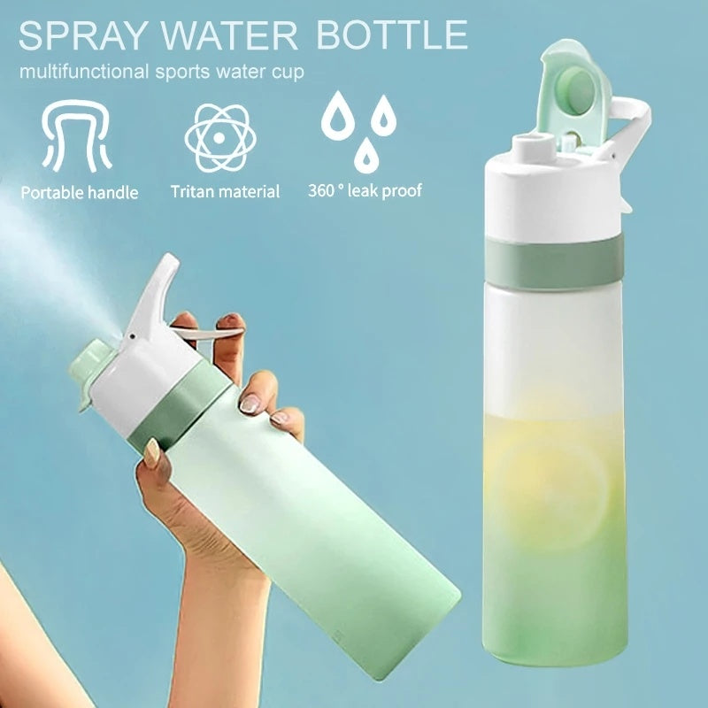 Spray Water Bottle For Girls Outdoor Sport Fitness Water Cup Large Capacity Spray Bottle Drinkware Travel Bottles Kitchen Gadgets - iztia