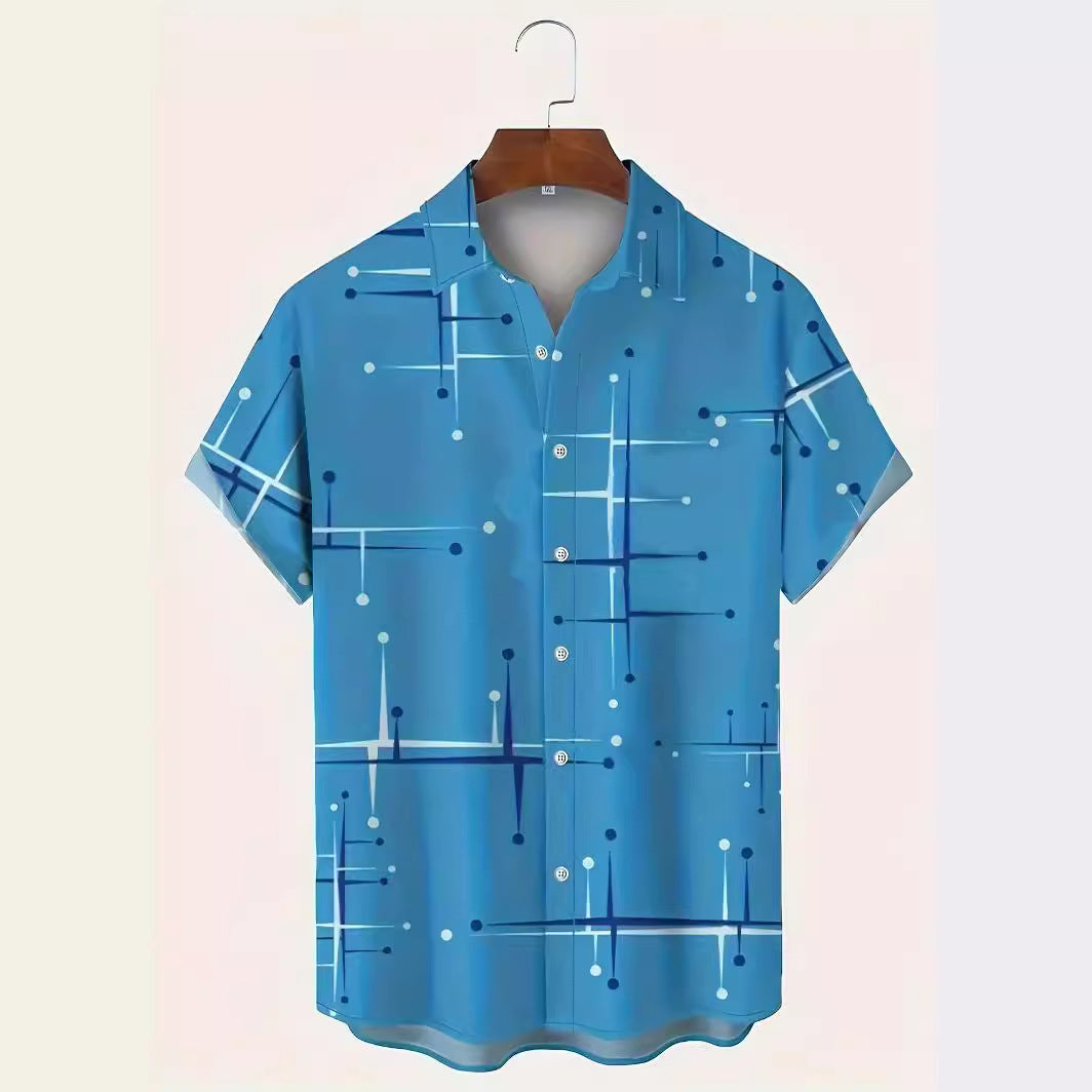 Fashion Printed Shirt Summer Menswear Printing - iztia