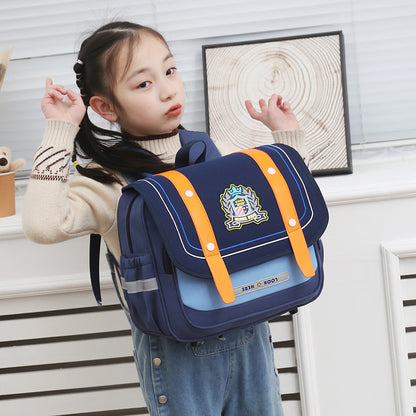 Elementary School Student Schoolbag British Style Boys And Girls Burden Reduction Children Backpack - iztia