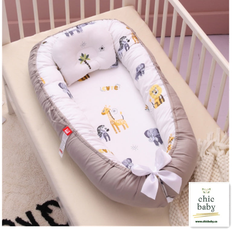 Baby Removable And Washable Bed Crib Portable Crib Travel Bed For Children Infant Kids Cotton Cradle - iztia