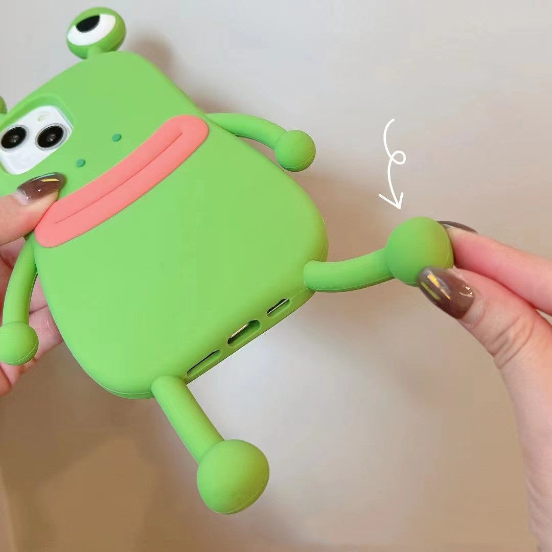 Funny Silicone 3D Frog Phone Case For IPhone 14 13 11 12 Pro Max XS XR X 7 8 Plus SE Cartoon Cute Shockproof Bumper Cover - iztia