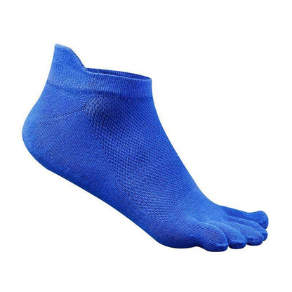 Men's Cotton Summer Short Tube Thin Socks Toe Socks Mesh Breathable - iztia