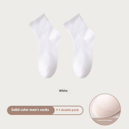 All-in-one Machine Weaving Spring And Summer Antibacterial Breathable Cotton Men's Socks - iztia