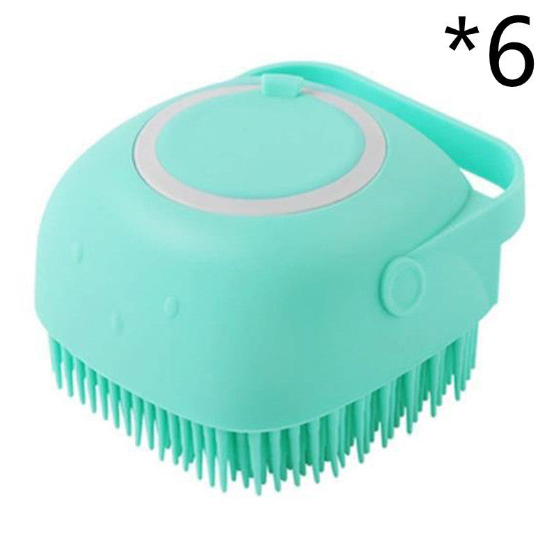 Silicone Dog Bath Massage Gloves Brush Pet Cat Bathroom Cleaning Tool Comb Brush For Dog Can Pour Shampoo Dog Grooming Supplies - iztia