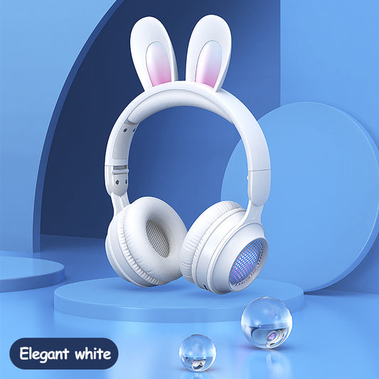 Rabbit Ear Headphones Wireless Luminous Extendable Wheat Headphones - iztia