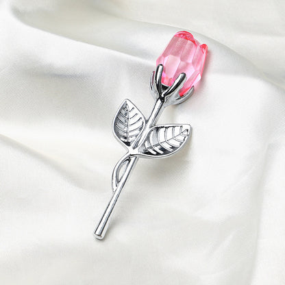 Crystal Metal Rose Valentine's Day Small Gift Wedding - iztia