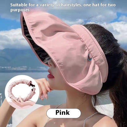 Summer Shell Hat FPF50 Empty-top Hat Women's Cycling Sun Protection UV Face Covering Sunhat Outdoor - iztia