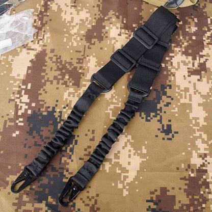 Tactical Rifle Sling Gun Shoulder Strap 2 Point Hooks One Single Strap Hunting - iztia