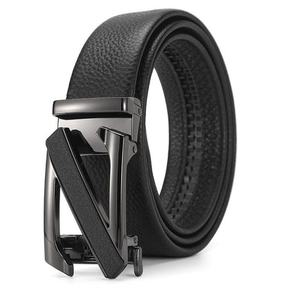 Genuine Leather Automatic Pure Leather Belt Boys - iztia