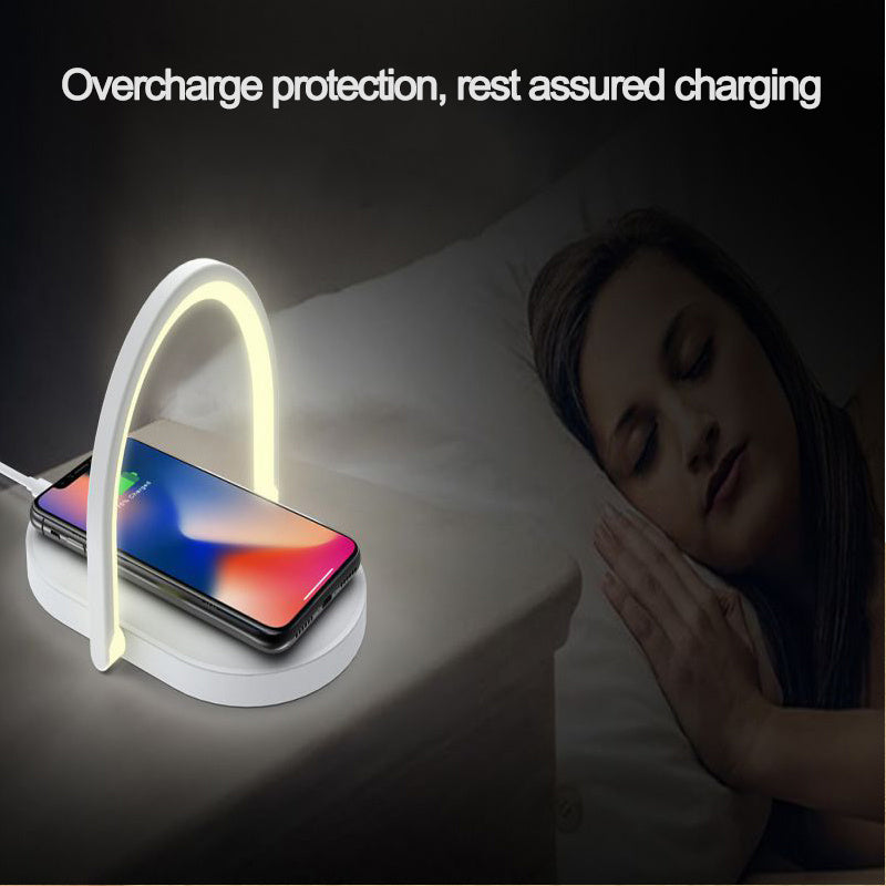 3 In 1 Foldable Wireless Charger Night Light Wireless Charging Station Stonego LED Reading Table Lamp 15W Fast Charging Light - iztia