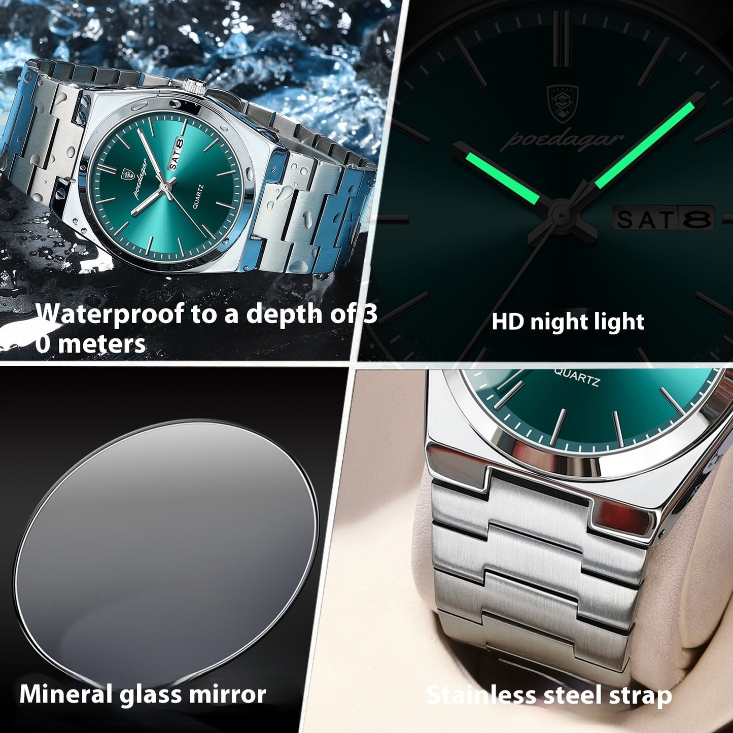 Ultra-thin Men's Watch Waterproof Luminous Quartz Watch - iztia