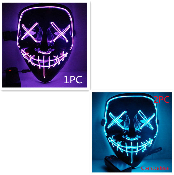 Line Up Festive Led Glitter Grimace Glow Mask - iztia