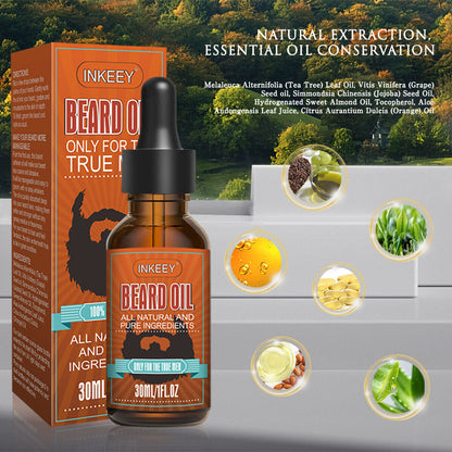 Beard Growth Oil Serum Fast Growing Beard Mustache Facial Hair Grooming For Men - iztia