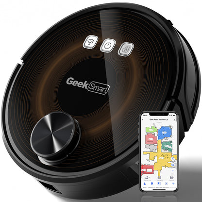 Geek Smart L8 Robot Vacuum Cleaner And Mop, LDS Navigation, Wi-Fi Connected APP, Selective Room Cleaning,MAX 2700 PA Suction, Ideal For Pets And Larger Home.Banned From Selling On Amazon - iztia