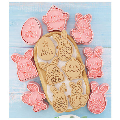 Easter Cookie Mold Cartoon Bunny Easter Egg Cookie Press - iztia