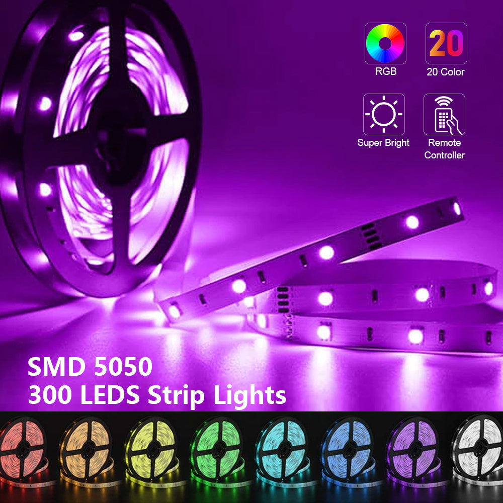 RGB 5050 Flexible Led Strip Lights SMD 12V DC - iztia