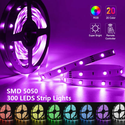 RGB 5050 Flexible Led Strip Lights SMD 12V DC - iztia