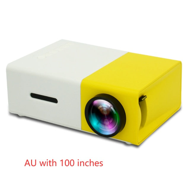 Portable Projector 3D Hd Led Home Theater Cinema HDMI-compatible Usb Audio Projector Yg300 Mini Projector - iztia