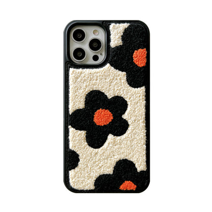 Plush Flowers Are Suitable For Ladies Autumn And Winter Mobile Phone Cases - iztia