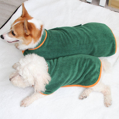 Absorbent Pet Bathrobe With Waist-wrapped Microfiber - iztia