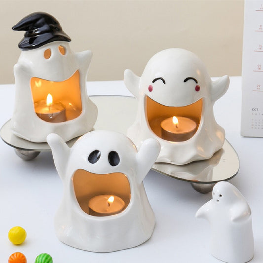 Special Halloween Ghost Festival Ceramic Craft Ornaments - iztia