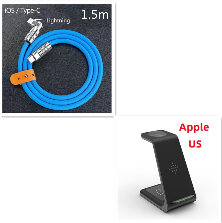 Iztia® 3-in-1 Wireless Charging Station for Apple Devices: Fast Charger for Apple Watch Ultra 9 8 7 6 SE 5 4 3, iPhone 15/Plus/Pro Max/14/13/12/11/X, and AirPods Pro (with Adapter) - iztia