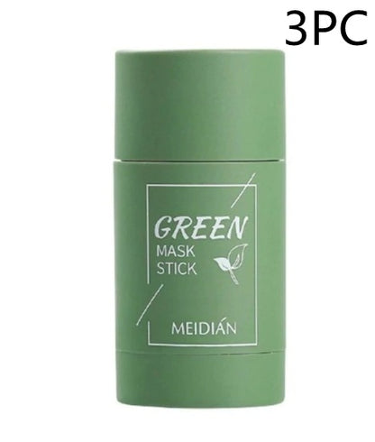 Cleansing Green Tea Mask Clay Stick Oil Control Anti-Acne Whitening Seaweed Mask Skin Care - iztia