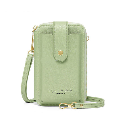 Korean Style Advanced Simple Large Capacity Vertical Creative Mobile Phone Bag Women's Pu Purse - iztia