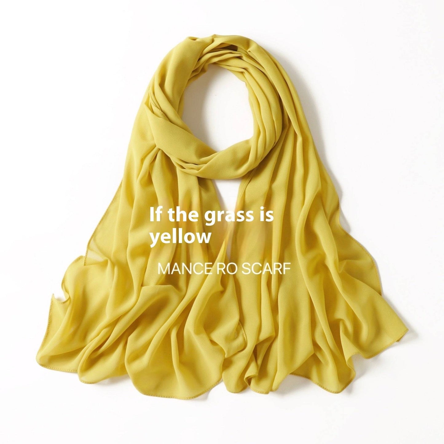 Pure Color Pearl Chiffon Scarf Headcloth Veil Chiffon Scarf - iztia