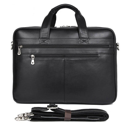 Leather Handbag Briefcase Napa Leather Comfortable Texture Men's Real-leather Bag - iztia