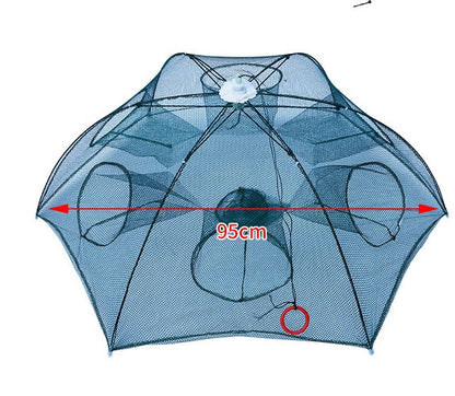 Strengthened 4-20 Holes Automatic Fishing Net Shrimp Cage Nylon Foldable Fish Trap Cast Net Cast Fold Crab Trap Fishing Network - iztia